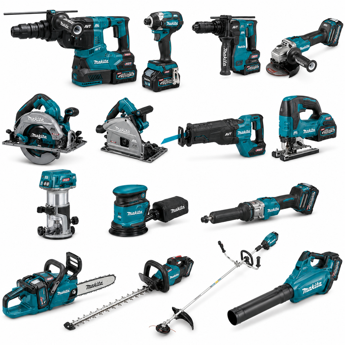 Kit de 15 outils professionnels MAKITA XGT® 40V Max – Chantier & Jardin