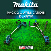 DLXRT01 MAKITA 2 outils de jardin - 18V LXT (DUR368AZ + DUR193Z + 3 x 5Ah + DC18RC)