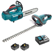 DLXRT02 MAKITA 2 outils de jardin 18V LXT (DUC254Z + DUH523Z + 2 x 5Ah + DC18RC)