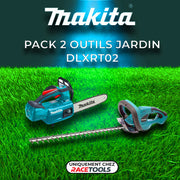 DLXRT02 MAKITA 2 outils de jardin 18V LXT (DUC254Z + DUH523Z + 2 x 5Ah + DC18RC)