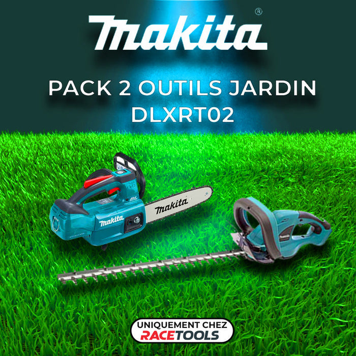 DLXRT02 MAKITA 2 outils de jardin 18V LXT (DUC254Z + DUH523Z + 2 x 5Ah + DC18RC)