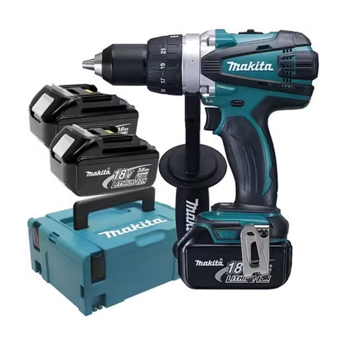 Perceuse-visseuse Li-ion MAKITA DDF458RF3J - 91 Nm + 3 batteries 3,0 Ah 18V en coffret Makpac