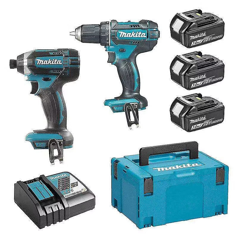 Kit 2 outils MAKITA DLX2127J1 (DDF482+DTD152+BL1830×3+DC18RC+MAK3)