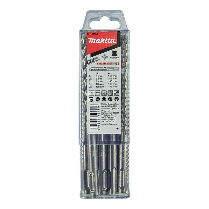 Coffret 12 Forets SDS-Plus NEMESIS II MAKITA E-14912