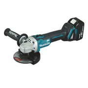 Meuleuse Ø125mm Brushless 2x4Ah 18V MAKITA DGA504RMJ Demarrage prog. et anti redemarrage