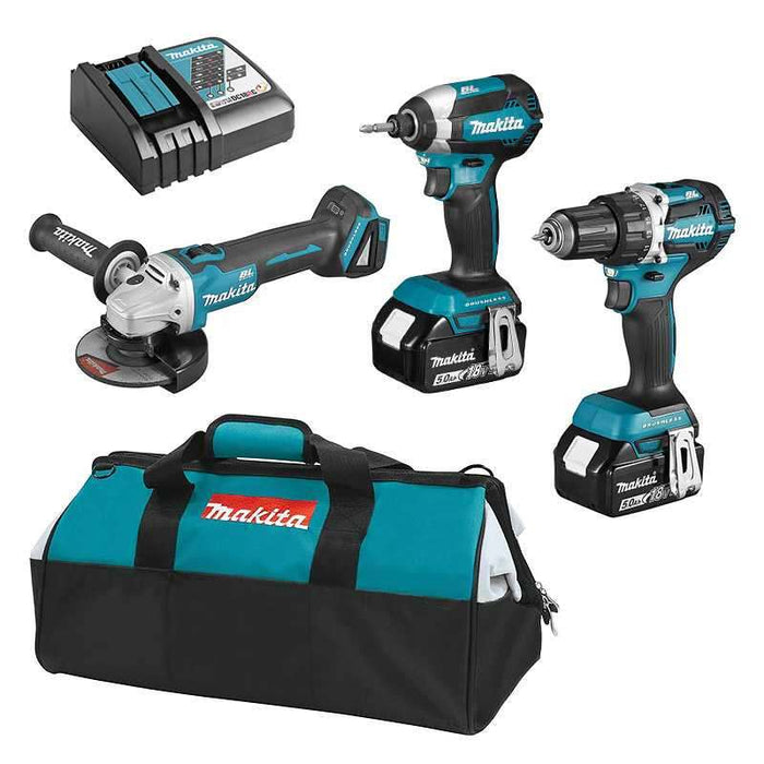 Kit 3 outils MAKITA DLX3125TX1 (DDF484 + DTD153 + DGA506) 18V LXT Li-Ion (2 x 5 Ah)